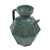 Vintage Green Hex Carved Oil Pot Small