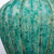 Speckled Green Ribbed Lion Lid Jar