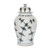 Indigo Porcelain Bamboo Motif Temple Jar