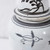 Vintage White Crackle Flying Bird Temple Jar
