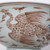 Maroon Red Pheonix Mortif Serving Bowl Tall Base