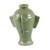 Pea Green Carved Fish Vase Small