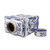 Blue And White Curved Tea Jar Lotus Motif