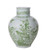Mint Green Flower Birds Porcelain Open Top Jar