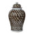 Rusty Brown Fish Scale Temple Jar Large