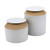 Matt White Lidded Jar - 2 Sizes