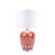 Coral Red Lotus Ginger Lamp