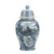 Indigo Sea Flower Temple Jar Large