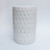 White Cylinder Porcelain Garden Stool Bamboo Carving