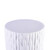 White Cylinder Porcelain Garden Stool Bamboo Carving