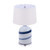 Blue and White Brushstroke Spin Table Lamp