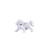 Porcelain Walking Foo Dog Pair White -  L
