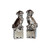 Porcelain Sitting Foo Dog Pair  Silver - 3 Sizes