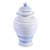 Blue & White Marbleized Porcelain Temple Jar - 2 Sizes