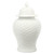 White Carved Seawave Temple Jar