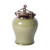Green Crackle Porcelain Jar With Bronze Glaze Lid - 2 Sizes