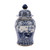 Blue & White Porcelain Dynasty Temple Jar Floral Landscape Medallion