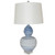 Blue And White Marblized Gourd Vase Lamp