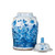 Vintage Temple Jar Flower Bird Motif - 2 Sizes