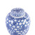 Blue & White Porcelain Honeycomb Floral Lidded Ming Jar