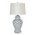 Blue And White Octagonal Window Temple Jar Lamp