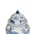 Blue & White Flower Bird Ginger Jar