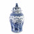 Blue & White Temple Jar W/ 8 Immortals Motif