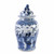 Blue & White Temple Jar W/ 8 Immortals Motif