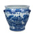 Mountain Pagoda Porcelain Planter Lion Handle