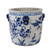Blue And White Porcelain Pine And Plum Planter Lion Handle