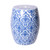 Blue And White Paris Floral Garden Stool