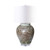 Rusty Brown Porcelain Jar With Fish Scale Pattern Table Lamp
