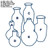 Set of 6 Assorted Vases - Icy Blue