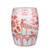 Coral Red Bird Village Garden Stool