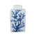 Blue And White Square Tea Jar Weeping Plum