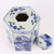 Blue And White Hex Village Flower Jar