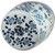 B&W Village Flower Bird Garden Stool