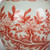 Coral Red Peony Plum Temple Jar Large