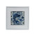 Handpainted Blue & White Porcelain Tile White Wash Wood Frame Fish Splashing