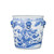 Blue And White Porcelain Pot Planter Fish Scale Motif