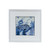 Handpainted Blue & White Porcelain Tile White Wash Wood Frame Kirin Motif