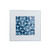Handpainted Blue & White Porcelain Tile Aluminum Frame Infinity Semi Circles