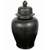 Matte Black Hans Porcelain Temple Jar Large