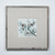 Hand Painted Blue & White Brown Porcelain Tile Sparrows on Branches - Framed /12F02