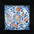 Handpainted Antique Reproduction Porcelain Tile Flowers Blossoms - Acrylic Shadow Box /S01
