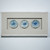 Handpainted Blue & White Porcelain Flower Plates Set of 3 - Wooden Shadow Box /S10