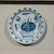 Handpainted Blue & White Porcelain Flower Plates Set of 3 - Wooden Shadow Box /S10