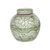 Green & White Porcelain Mini Jar Sea Flower Motif