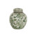 Green & White Porcelain Mini Jar Jasmine Motif