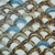 Hand Painted Brown & White Porcelain Tile Dragon Scale - Framed /12F02A